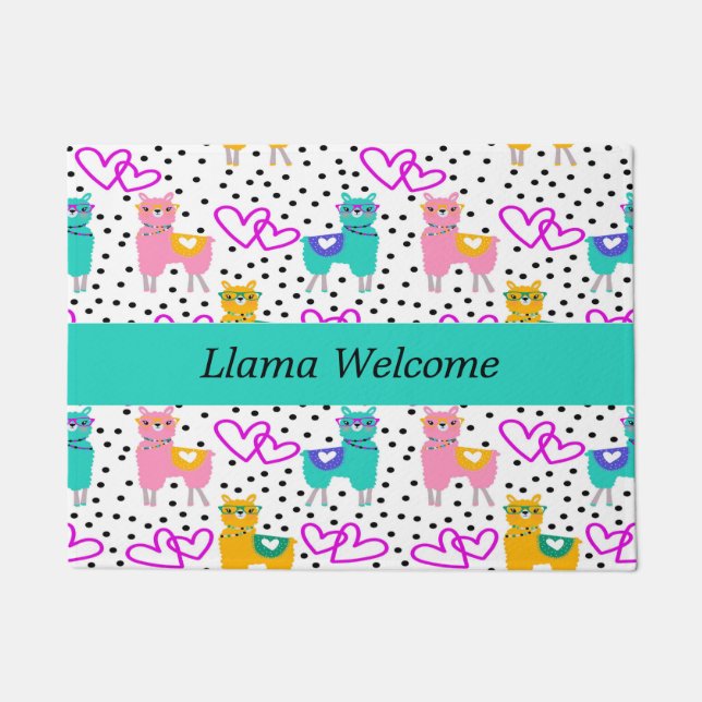 Llama Welcome Doormat Deurmat (Voorkant)