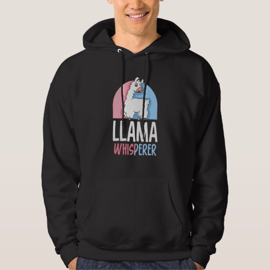 Llama Whisperer Llamas Sayings Animal Cute Hoodie (Voorkant)