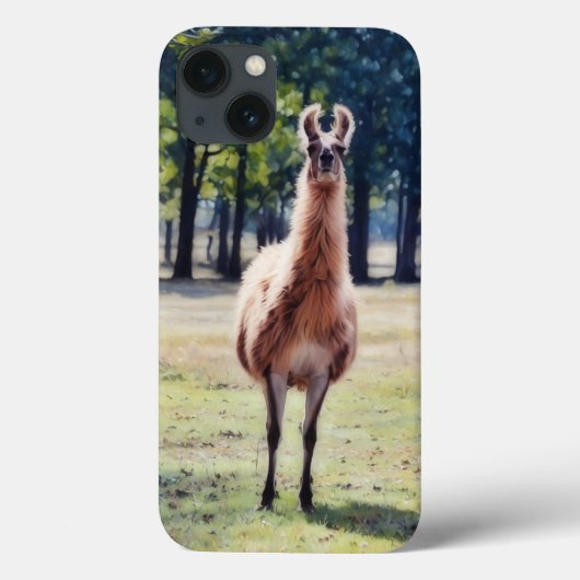 Llama Wild Animal Art Phone Case (Achterkant)