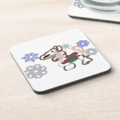 Llama winter fun bier onderzetter (Linkerzijde)