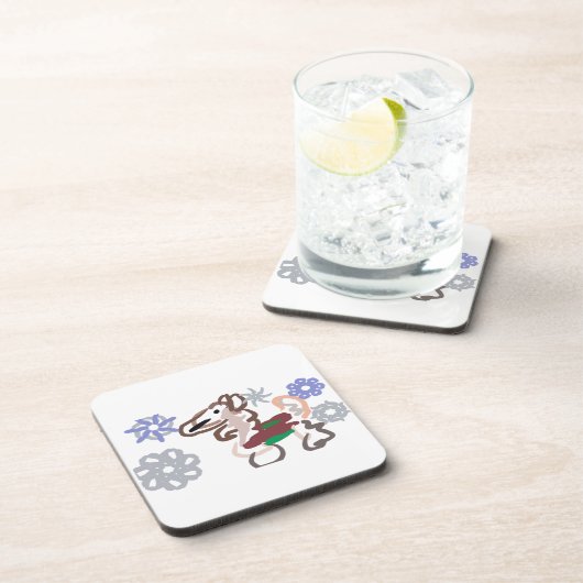 Llama winter fun bier onderzetter (Rechterzijde)