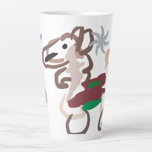 Llama winter fun latte mok (Voorkant)