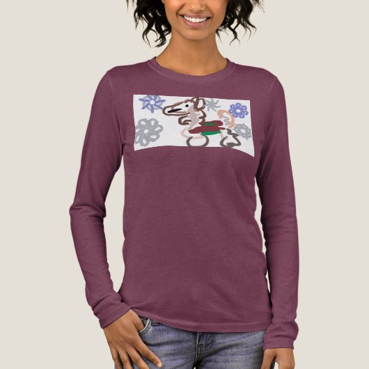 Llama winter fun Tri-Blend shirt (Voorkant)
