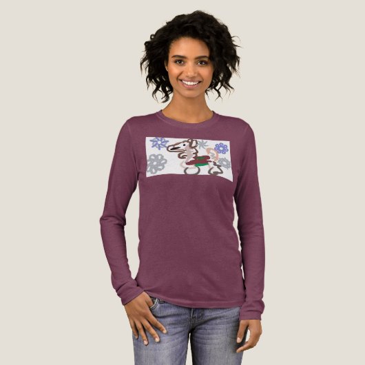 Llama winter fun Tri-Blend shirt (Voorkant)