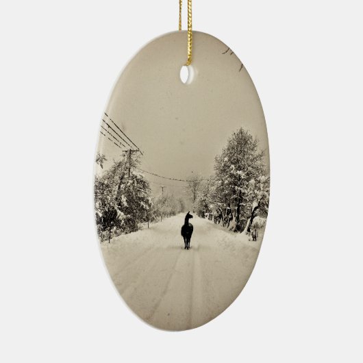 llama winter keramisch ornament (Rechts)