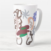 Llama winterpret latte mok (Rechterhoek)