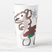 Llama winterpret latte mok (Voorkant)