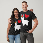 Llama With Heart Balloon Valentines Day Love Boys T-shirt (Unisex)