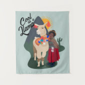Llama with her little girl wall art wandkleed (Voorkant)