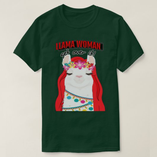 Llama Woman T-shirt (Design voorkant)