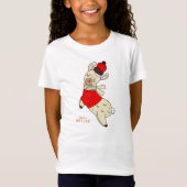 Llama World Cute Llama Naam gepersonaliseerd Kind T-shirt (Voorkant)