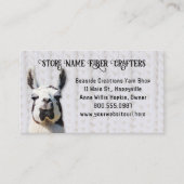 Llama Yarn Shop Fiber Seller Visitekaartje (Voorkant)