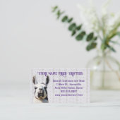 Llama Yarn Shop Fiber Seller Visitekaartje (Staand voorkant)