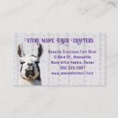 Llama Yarn Shop Fiber Seller Visitekaartje (Voorkant)