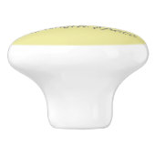 Llama Yellow en White met Flowers Baby Keramische Knop (Zijkant)