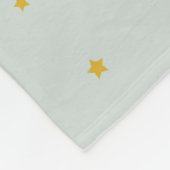 Llama Yellow Stars Blue Fleece Blanket (Hoek)