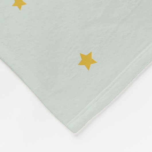 Llama Yellow Stars Blue Fleece Blanket (Hoek)