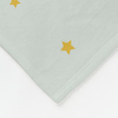 Llama Yellow Stars Blue Fleece Blanket Deken (Hoek)