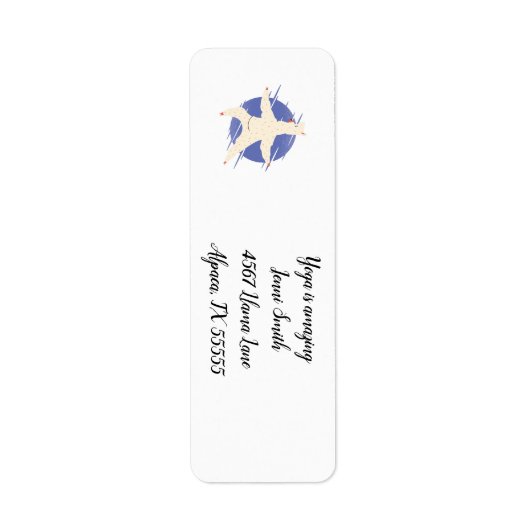 Llama Yoga Etiket (Voorkant)