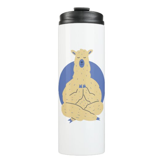 LLama Yoga Pose Thermosbeker (Voorkant)