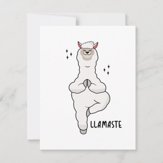 Llama Yoga Pose With Llamaste (Voorkant)