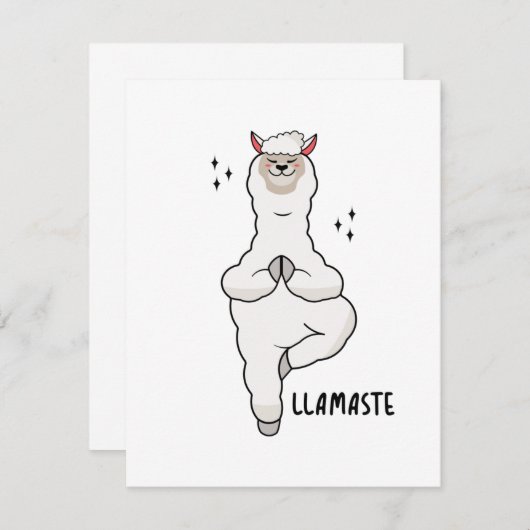 Llama Yoga Pose With Llamaste (Voorkant / Achterkant)