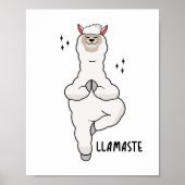 Llama Yoga Pose With Llamaste Poster (Voorkant)