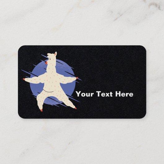 Llama Yoga Visitekaartje (Achterkant)