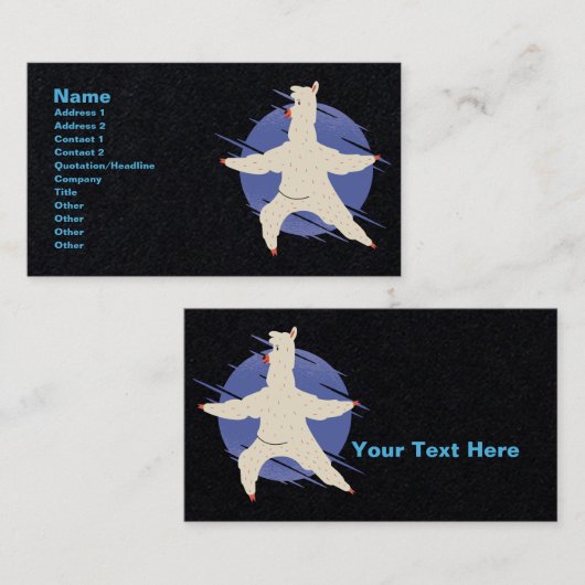 Llama Yoga Visitekaartje