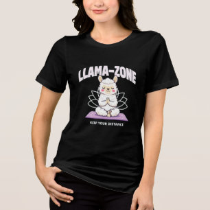 Llama Yoga Zone - Grappig Mediteren Llama Social Tri-Blend Shirt