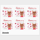 Llama Zeg gewoon | Aangepaste Valentijn stickers (Vel)