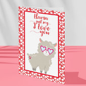 Llama zeg gewoon dat ik van je Valentijnsdag hou Feestdagen Kaart