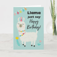 Llama Zeg gewoon Happy Birthday