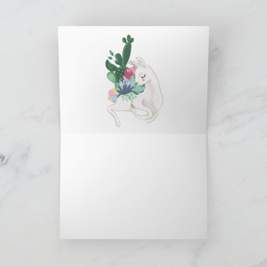 Llama Zeg gewoon Happy Birthday Kaart (Binnen)