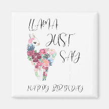 Llama Zeg gewoon Happy Birthday