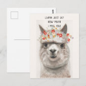 Llama zeg gewoon hoeveel ik je Briefkaart MIST (Voorkant / Achterkant)