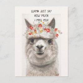 Llama zeg gewoon hoeveel ik je Briefkaart MIST