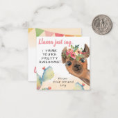 Llama zeg gewoon Kinder klaslokaalopmerking Notitiekaartje (Voorkant / Achterkant in situ)