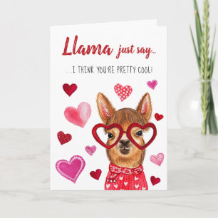 Llama Zeg gewoon   VALENTIJNSDAG WENSKAART Feestdagen Kaart