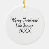 llama zegt alleen dat je geweldige vriendje kerami keramisch ornament (Achterkant)