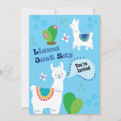 Llama zegt alleen maar Birthday Party uitnodiginge Kaart (Voorkant)