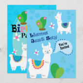 Llama zegt alleen maar Birthday Party uitnodiginge Kaart (Voorkant / Achterkant)