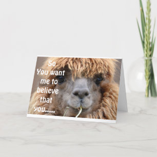 LLAMA ZEGT GEEN MANIER WAAROP U *55* BIRTHDAY HUMO KAART