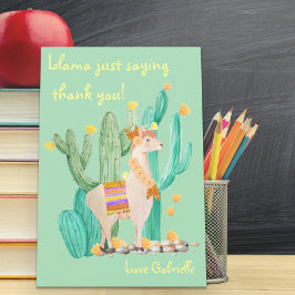 Llama zegt gewoon dank je wel - Llama kaart met ei