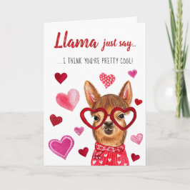 Llama zegt het maar | Valentijnsdag Wenskaart Feestdagen Kaart