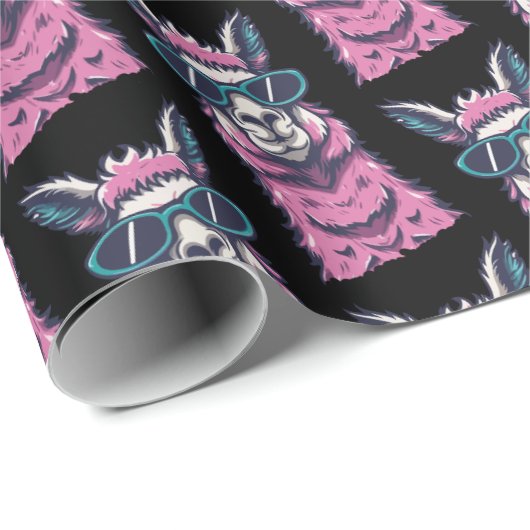 Llama zegt je Rock | eigenzinnige pose in zonnebri Cadeaupapier (Rol Hoek)