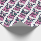 Llama zegt je Rock | eigenzinnige pose in zonnebri Cadeaupapier (Hoek)