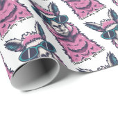 Llama zegt je Rock | eigenzinnige pose in zonnebri Cadeaupapier (Rol Hoek)