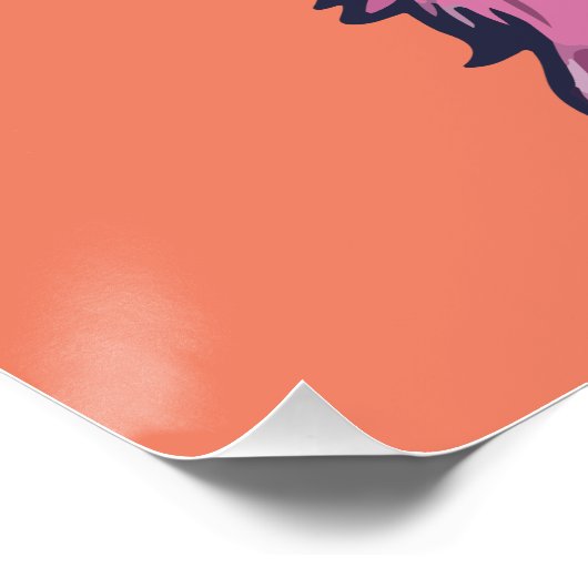 Llama zegt je Rock | eigenzinnige pose in zonnebri Perfect Poster (Hoek)