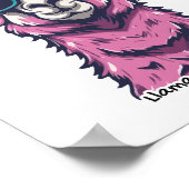 Llama zegt je Rock | eigenzinnige pose in zonnebri Poster (Hoek)